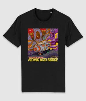 five dollar justice-atomic acid sludge-square-tshirt-black-front
