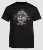 metal cross-soul ripper-tshirt-black-front-1