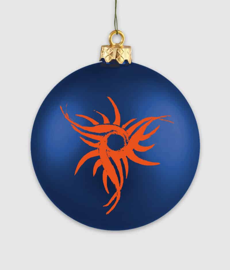 lars lilholt-amulet orange-julekugle blue-mockup
