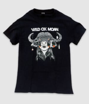 wild ox moan-ox-tshirt-black-front