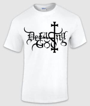defacing god-logo-tshirt-white-front